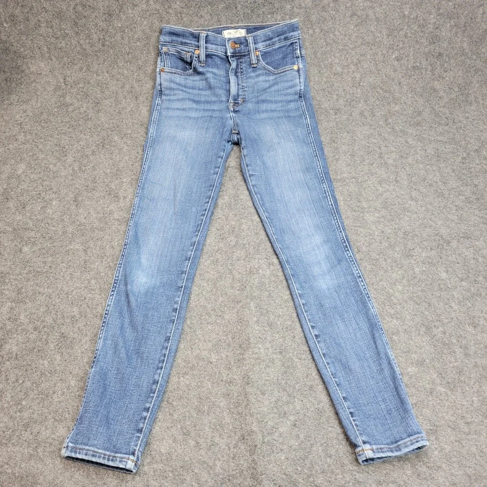 Madewell Jeans Womens 26 Gray High Rise Skinny Distressed Hem Minimalist LOT - Picture 4 of 15